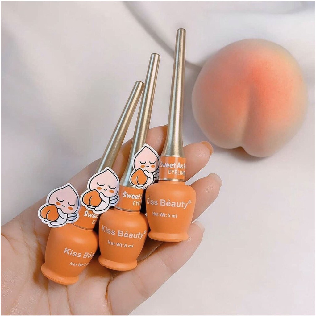 Bút Kẻ Mắt Nước Trái Đào Kiss Beauty Peach Eyeliner