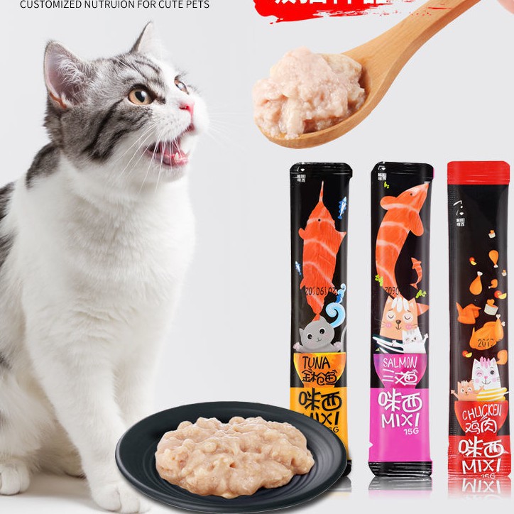 Súp thưởng Mixi cho mèo thêm dinh dưỡng thanh 15g - Bivido