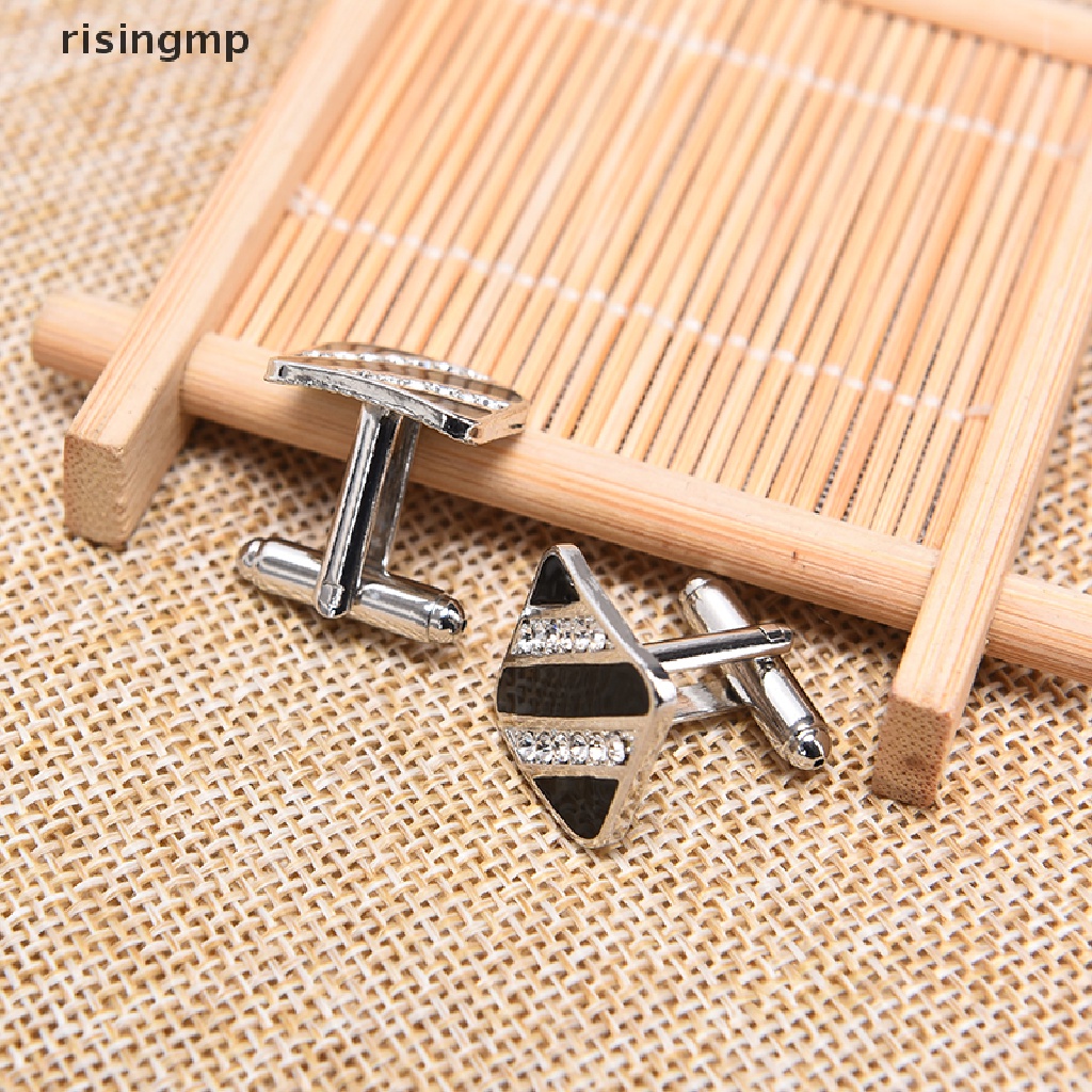 Khuy Măng Sét Cài Áo Sơ Mi Màu Đỏ Đen Cho Nam ♨Nóng Bỏng