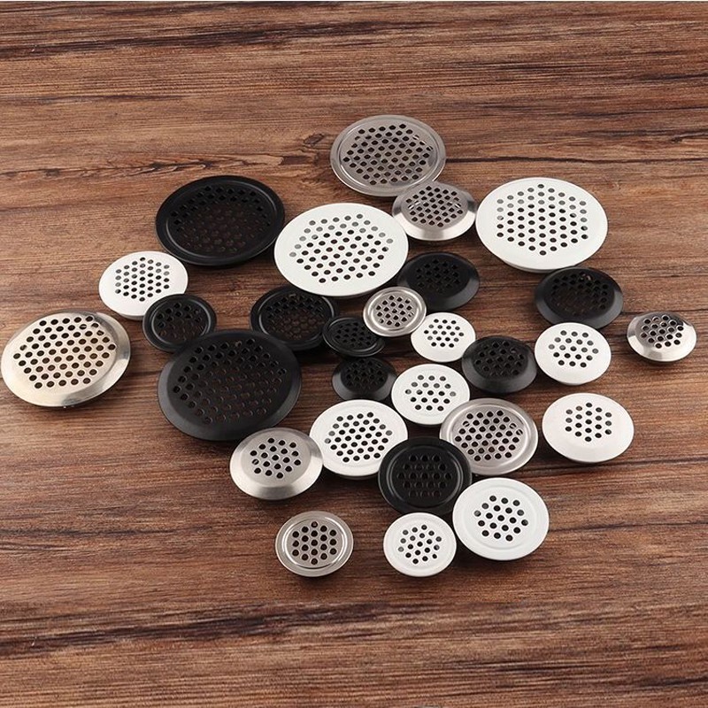 Set 2 Nắp Đậy Lỗ Thông Gió Bằng Thép Không Gỉ 19mm-53mm Trang Trí Tủ Chạn / Tủ Chén