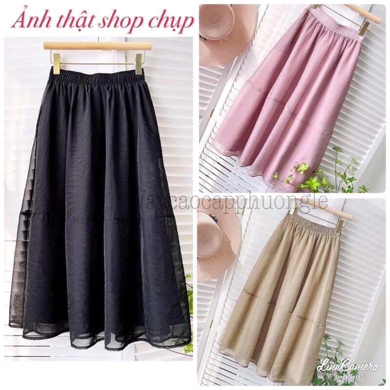 Chân Váy Dài Cao Cấp Chân Váy Organza chân váy midi