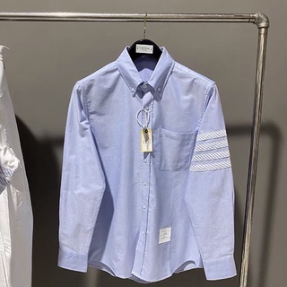 Áo sơ mi Thom Brown xanh viền 4 sọc xanh