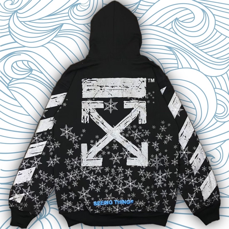 Off white snowflake hoodie sale