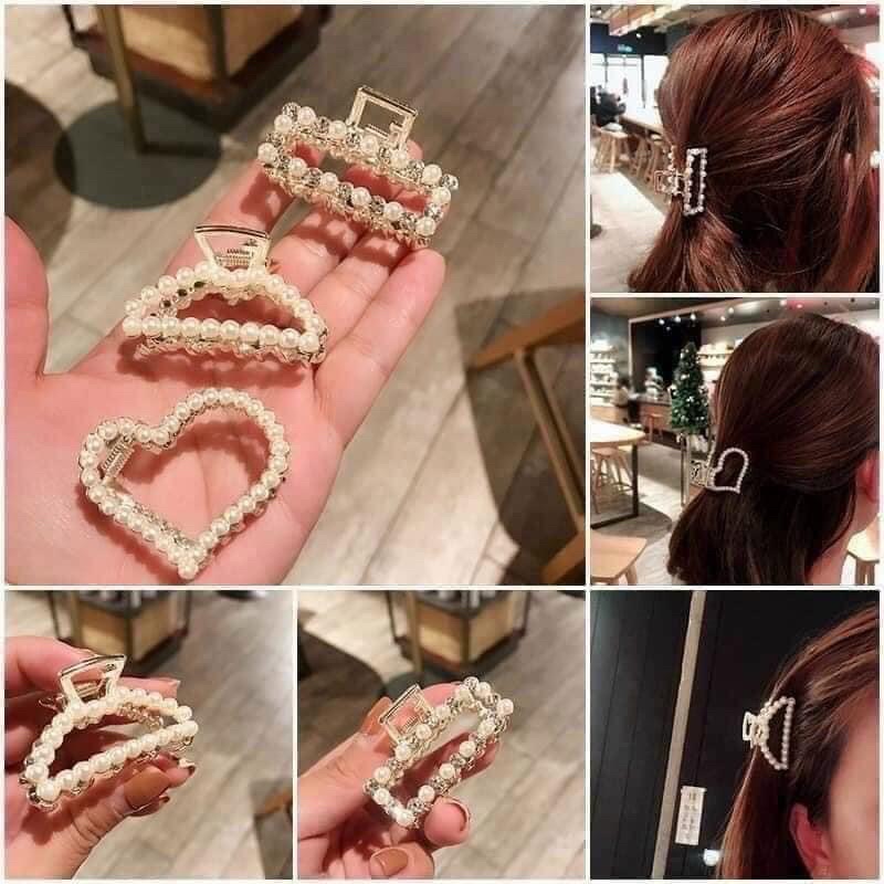 Set 5 Món Kẹp tóc Đính Đá Kèm Túi Zip - Bobu shop - Phụ kiện tóc nữ - hàng đẹp kiểu dáng hàn quốc hot 2021