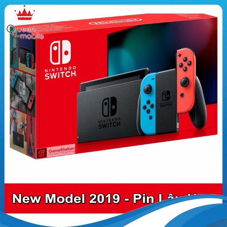 Máy chơi game Nintendo Switch V2 2019 Neon/Grey pin trâu gấp đôi mới 100% Chính Hãng