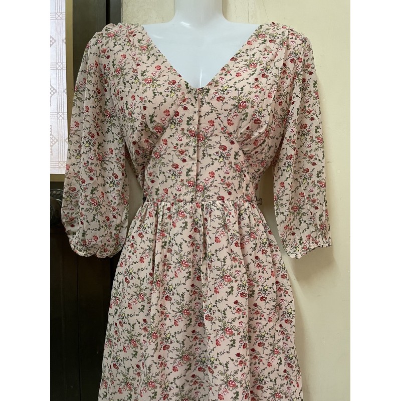 Váy Voan Hoa Nhí Dáng Xoè Dễ Thương Size S