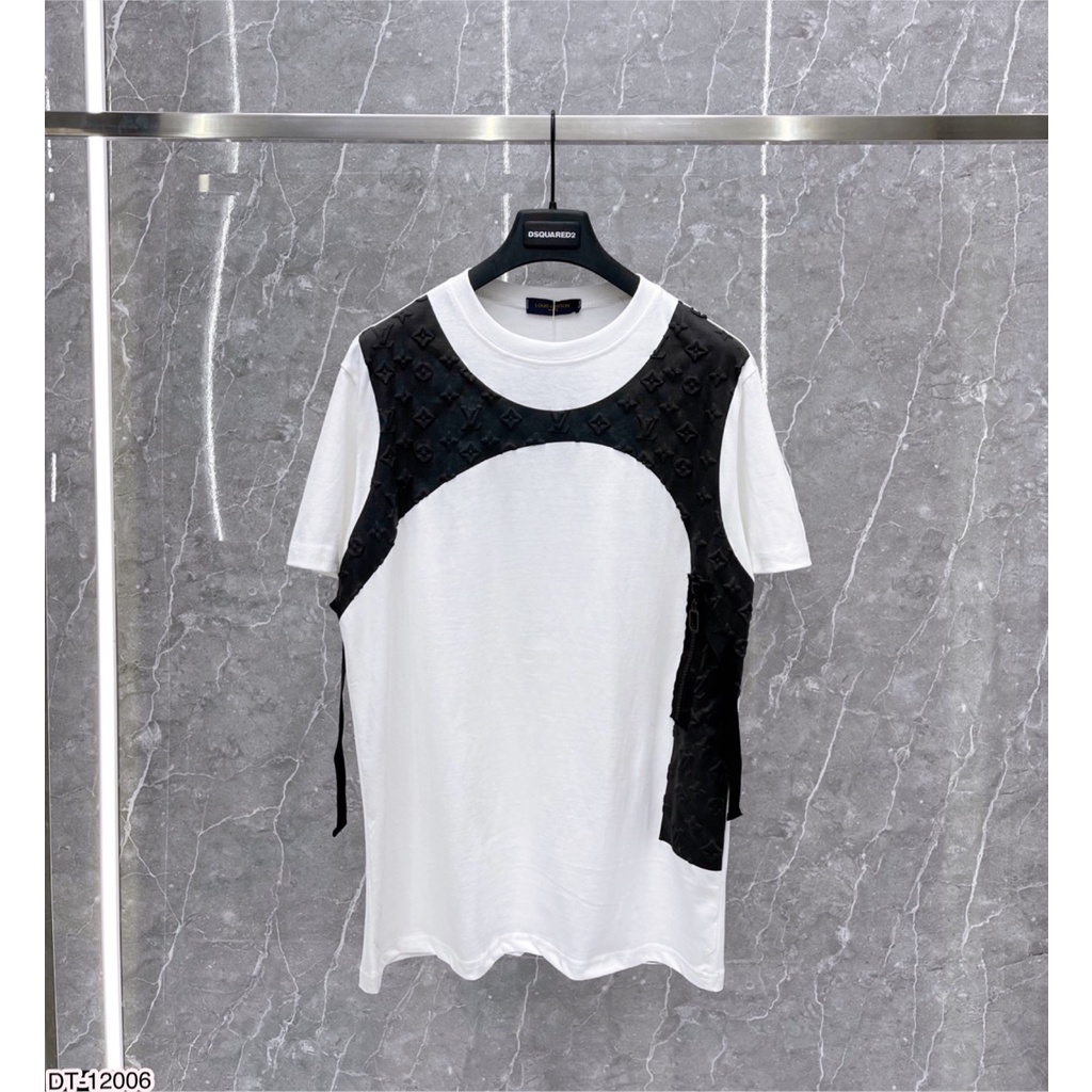 Áo Phông Nam Lvt Họa Tiết  Bo Viền Vai Cực Chất - Áo Thun Nam Lv Chất Liệu Cotton Thoáng Mát DT Store Vietnam