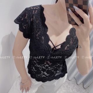 (SẴN) ÁO REN ĐEN SIÊU HOT