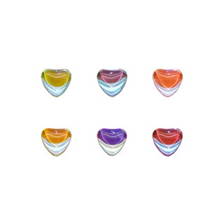 Charm trái tim nhiều kích thước (2 cái)