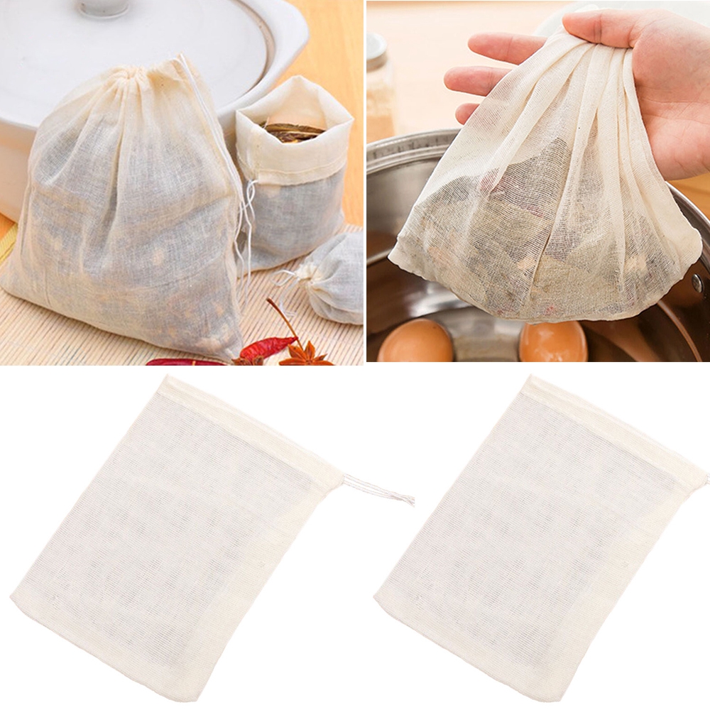 Set 1/3/5 túi lọc cà phê bằng cotton lanh chất lượng cao