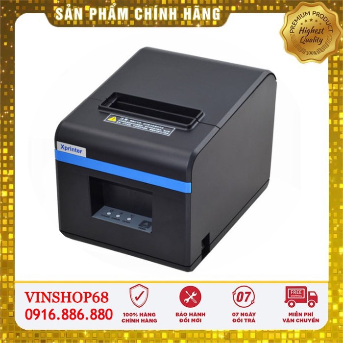 Máy in hóa đơn Xprinter N160ii tặng 5 cuộn giấy in bill K80,tự động cắt giấy + mở két, tương thích mọi thứ N160