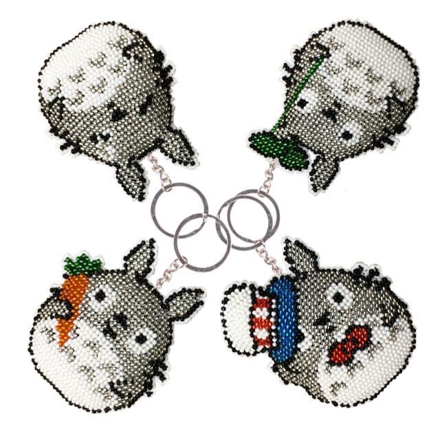 P00316404 - Móc khóa đính hạt tự làm hoạt hinh Totoro - móc khóa làm thủ công thoải sức sáng tạo