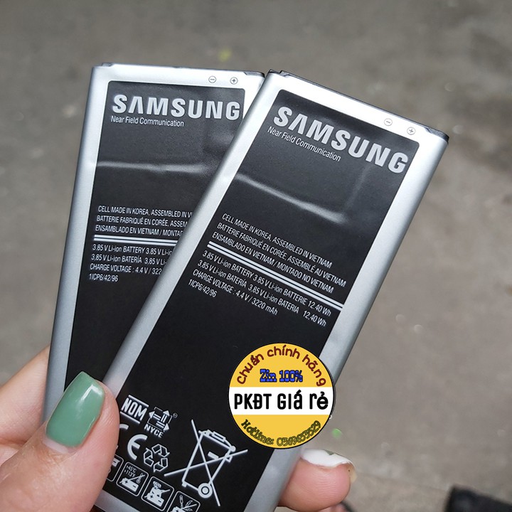 Pin SAMSUNG Note 4_1sim (N910BBE) dung lượng 3220mAh, Hàng SAMSUNG Việt Nam