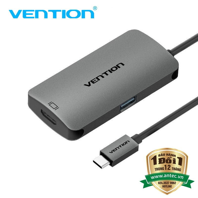 CÁP CHUYỂN ĐỔI TYPE-C SANG TYPE-C/HDMI 4K/USB 3.0 VENTION CGIHA