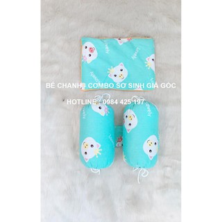 Bộ gối chặn và gối đầu vỏ đỗ đẹp cho bé