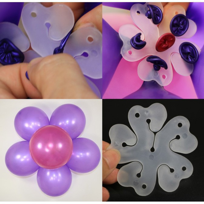 Miếng Cài Bong Bóng Tạo Hình Bông Hoa, Phụ Kiện Trang Trí Sinh Nhật ABSHOP COM VN