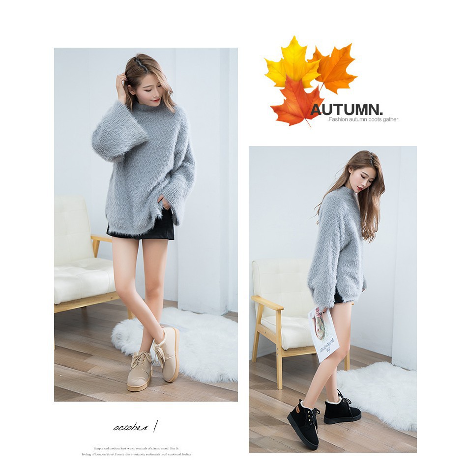 [Order 7-12 ngày] boots lông đi ấm chân quảng châu  - XN010