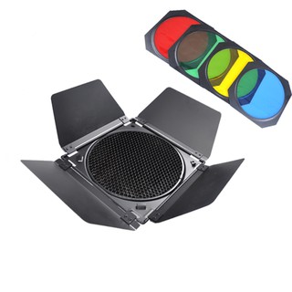 Bộ BARNDOOR BD-04 (honeycomb +filter màu) cho đèn studio