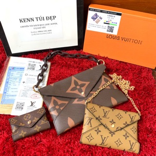 Túi cầm tay clutch lv quai xích 3in1 fullbox