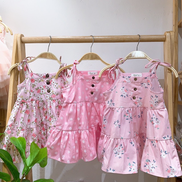 Váy bé gái 2 dây June chính hãng 1-5 tuổi