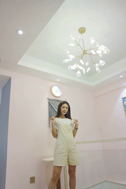 [KÈM ẢNH THẬT + SẴN S] quần yếm đùi bò jeans túi trước 3 màu đen trắng be ulzzang hàn quốc | BigBuy360 - bigbuy360.vn