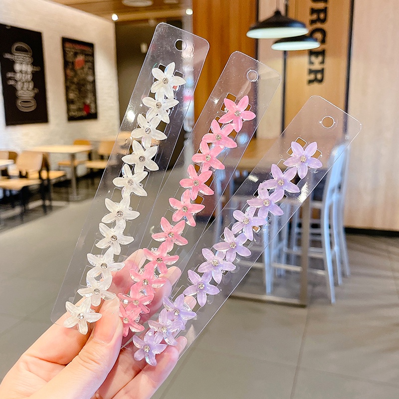 Kẹp Tóc Đính Hoa Nhỏ Kiểu Hàn Quốc Xinh Xắn Thời Trang Mùa Hè Cho Bé Gái