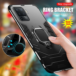 Ốp Điện Thoại Pc Cứng Chống Sốc Kèm Móc Xỏ Ngón Kim Loại Cho Realme 8 Pro Q3 Q3I Q3 Pro Gt Neo V5 C21 C20 C25 X7 Pro Ultra Narzo 30a