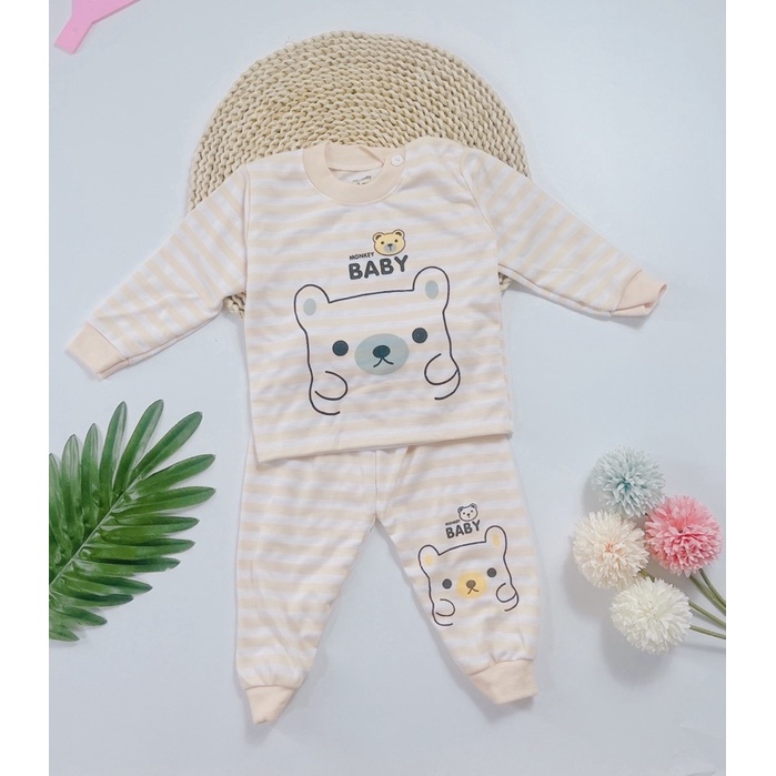 Bộ nỉ kẻ minky mom cho bé