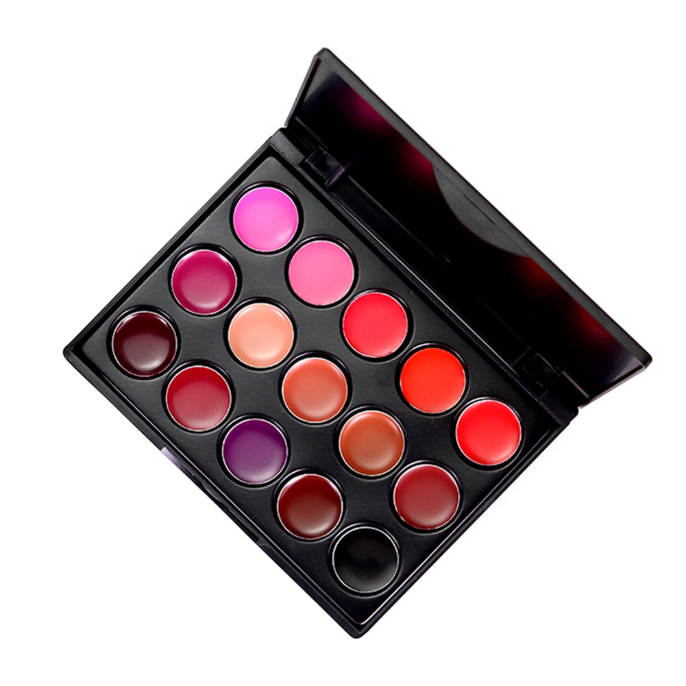 Bảng Son Môi Mini 15 Màu Ánh Nhũ Lâu Trôi Thời Trang Cho Nữ