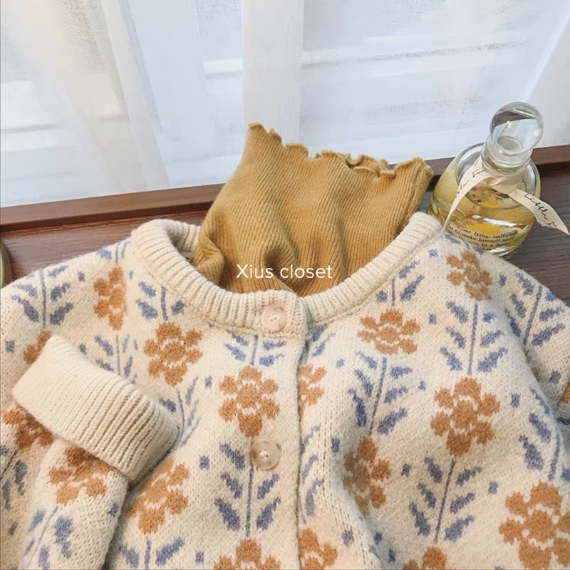 ÁO LEN DỆT HOẠT TIẾT HOA NHÍ -A3 | BigBuy360 - bigbuy360.vn