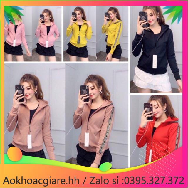 Áo khoác nữ chống nắng thun da cá kim tuyến viền nón & tay-k7