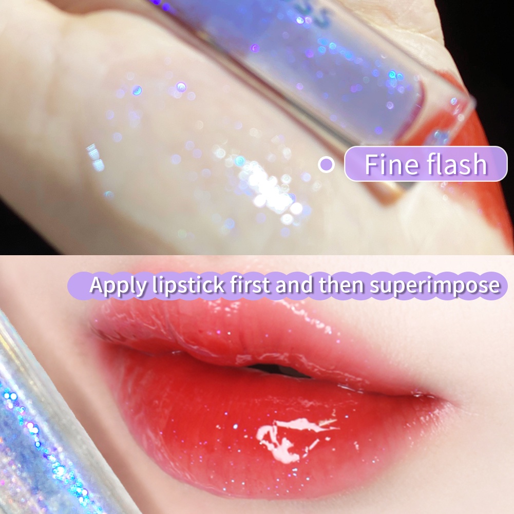 Gecomo Son Bóng Trong Suốt Dưỡng Ẩm Làm Sáng Màu Môi 6 Màu Tùy Chọn