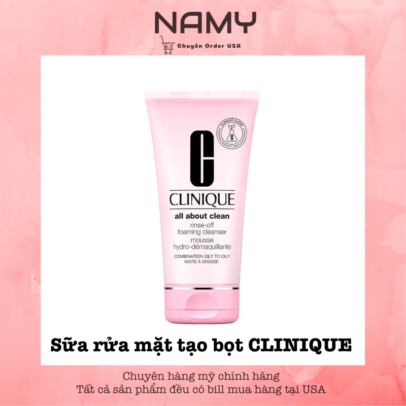 Sữa rửa mặt tẩy trang tạo bọt CLINIQUE