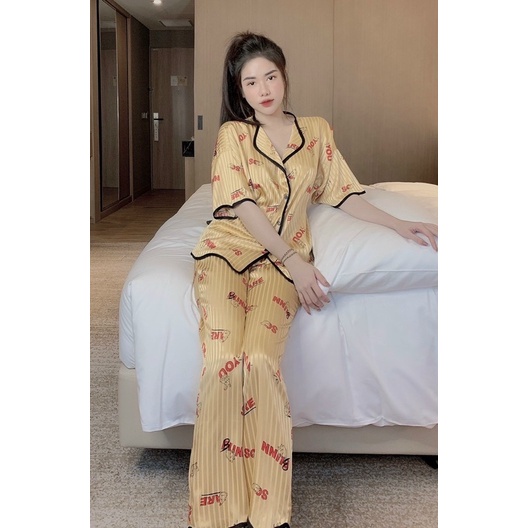❤️ ❤️ ❤️  [ Hàng như hình 100%] 💯💯 Pijama Lụa LATIN Mẫu hot 2021 Tay Bèo dưới 60 kí | BigBuy360 - bigbuy360.vn