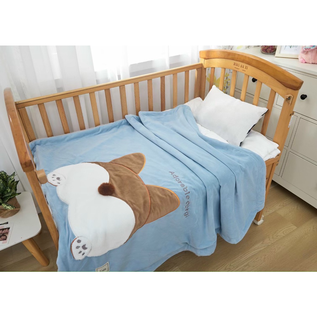 Chăn Lông Chồn 1mx1m4 hoạ tiết 5D Cho Bé,có chọn màu-màu hồng