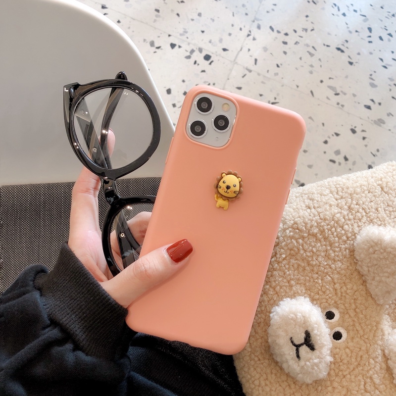 Xiaomi Redmi Note 9S Note 4X 4 5 Plus 9  7 6A 4A Note 5A Prime Note 5 7 Casing Cute 3D Lion Phone Case