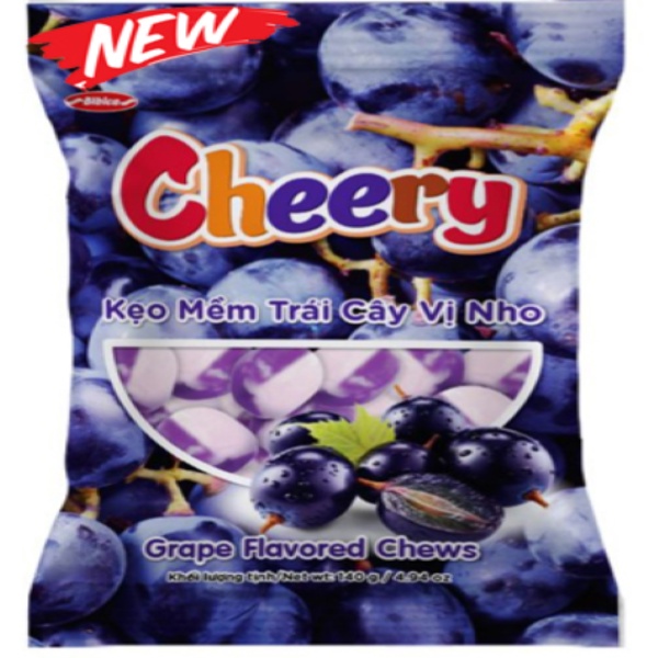 Kẹo Mềm Trái cây Cheery Nho Bibica 140g