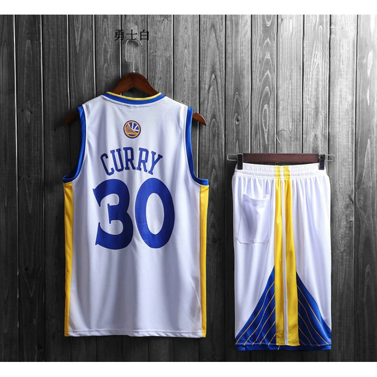 Bộ Quần Áo Bóng Rổ Gold State Warriors 30 Stephen Curry Cho Nam