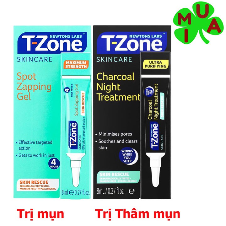 Kem trị mụn thâm cấp tốc T-Zone Ngày và Đêm 8ml