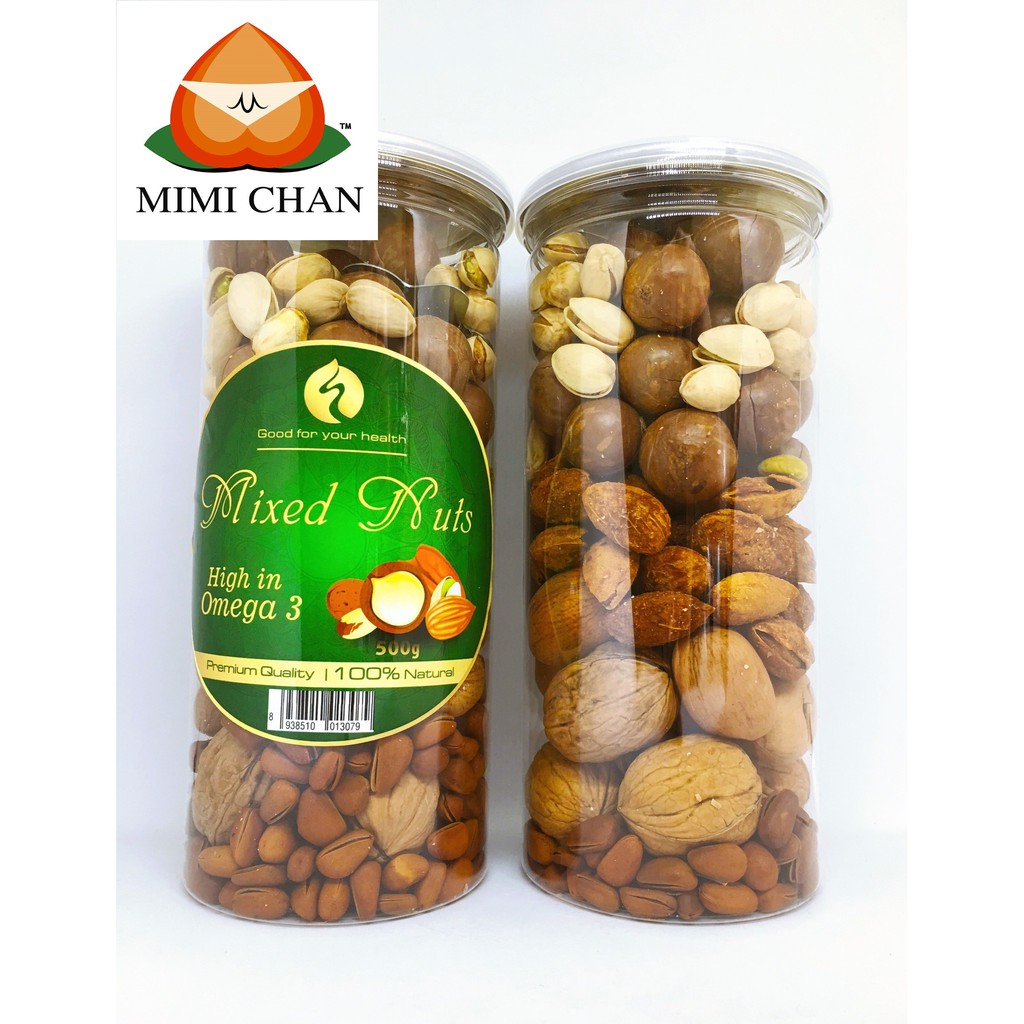 Hạt Mix 6 In 1 - 500g (Óc Chó, Hạnh Nhân, Hạt Thông Mỹ, Macca Úc, Hạt Hồ Đào, Hạt Dẻ Cười)