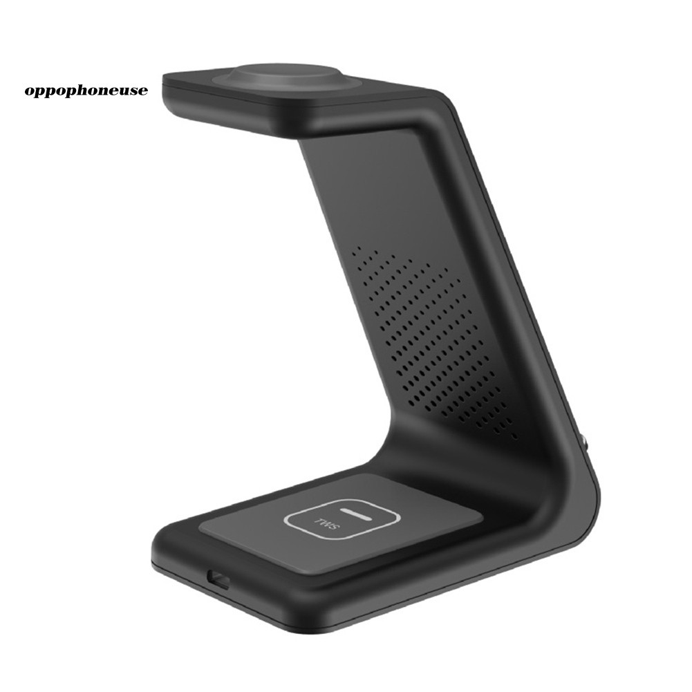 【OPHE】3 in 1 Qi Wireless Fast Charging Charger Dock Stand for iPhone for AirPods Pro