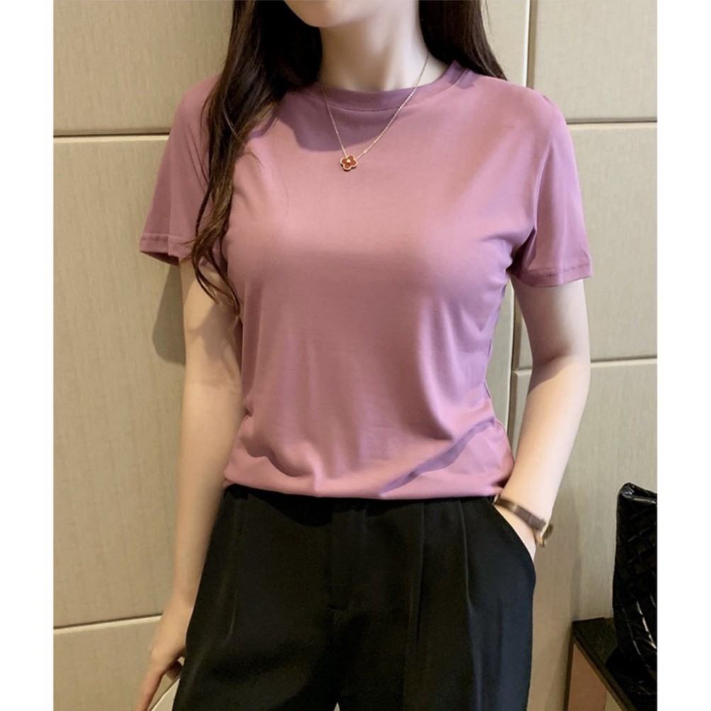 Áo Phông Cộc Tay Nữ 🍁 Áo Phông Màu Sắc Cơ Bản🎀 | BigBuy360 - bigbuy360.vn