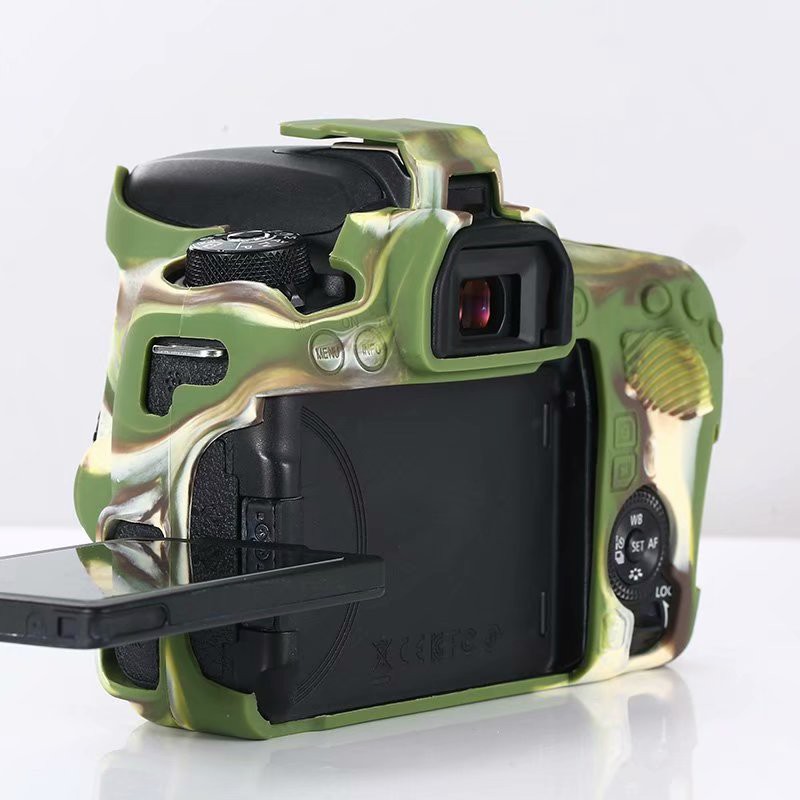 Vỏ silicon bảo vệ cho máy ảnh Canon 5D3 5DR 5DS 5D4 5DIV 6D 2 6DII 77D 750D 80D 800D 1300D 1500D