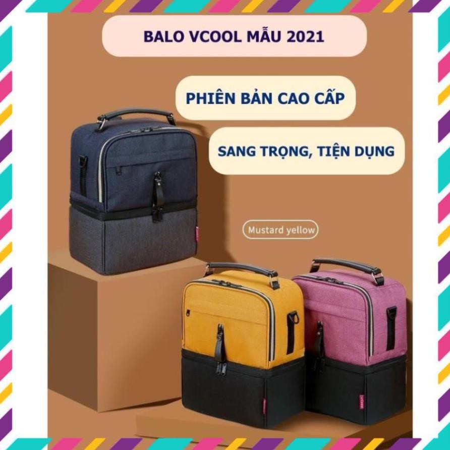 Balo giữ nhiệt bảo quản sữa mẹ 2 tầng Vcool - Vcoool