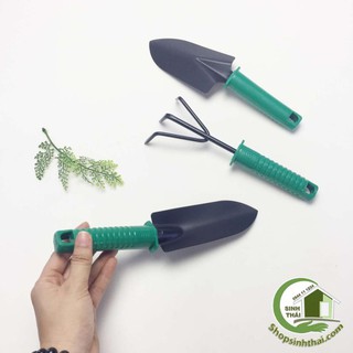 Bộ dụng cụ làm vườn 3 món xẻng, cào mini