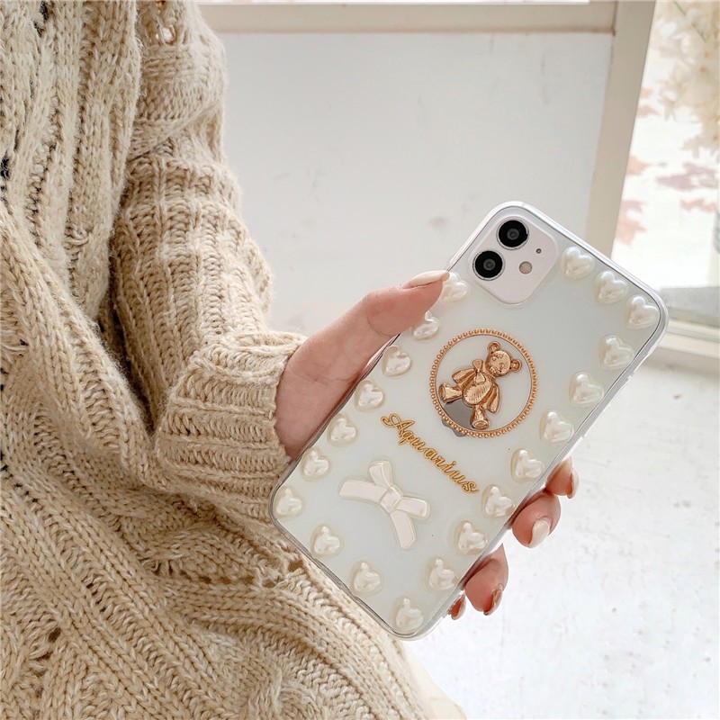 Ốp lưng iphone Đính Ngọc Trái Tim  Thích hợp iphone 11,12 pro max,12,12 pro,11 pro max,11 pro,7 plus,7,xs max,8g,