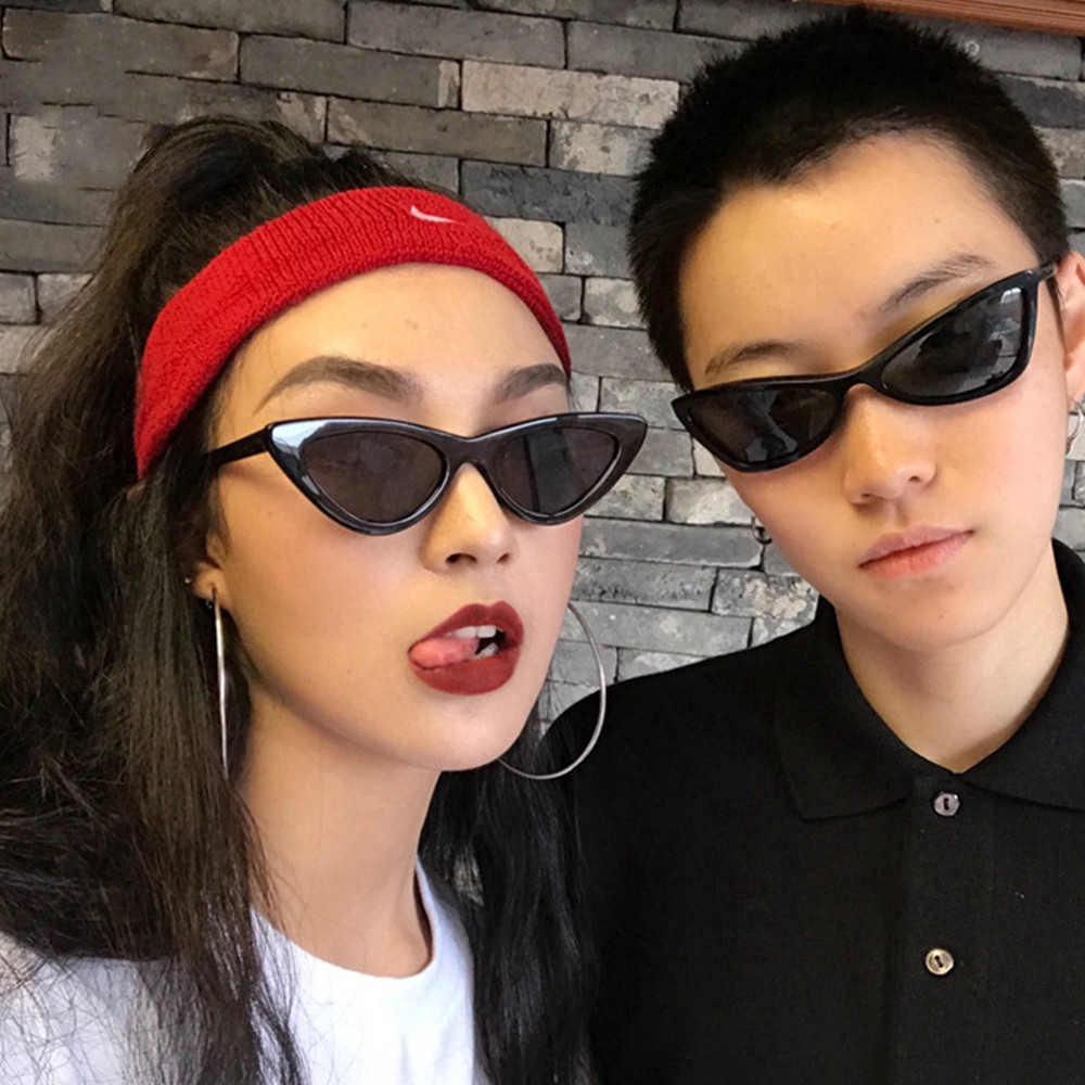 Kính mát mắt mèo phong cách cổ điển xinh xắn dành cho nữ kính chữ v nhiều màu