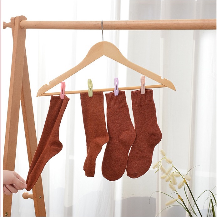 Set 30 kẹp phơi quần áo bằng nhựa kèm giỏ đựng