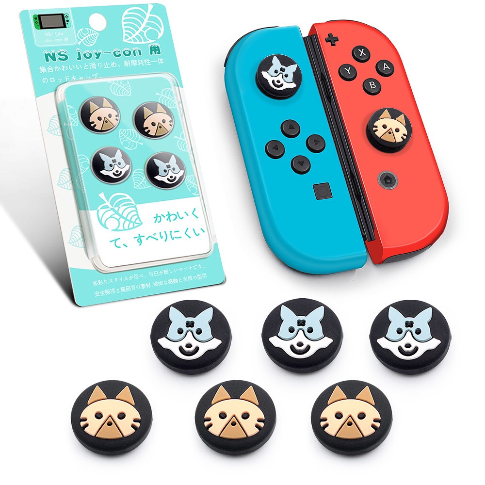 Set 4 Núm Bọc Analog Cho Tay Cầm Nintendo Switch Oled / v2 / Switch Lite Phiên Bản Animal Crossing