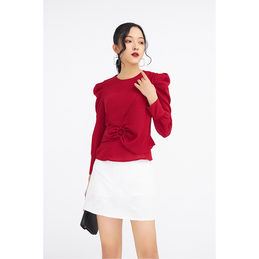 [Mã WABRM50 giảm 15% đơn 99k] Áo sơmi dài tay nhún tròn eo ASA0878 - 20Again